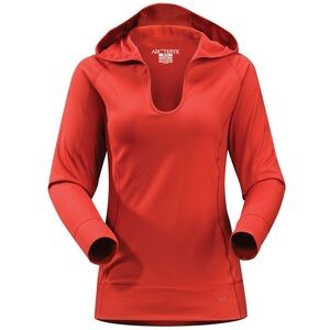 Arc'teryx Escala Hooded Top - Long-Sleeve - red large